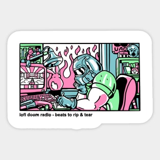 Lofi Rip & Tear Radio v2 Sticker